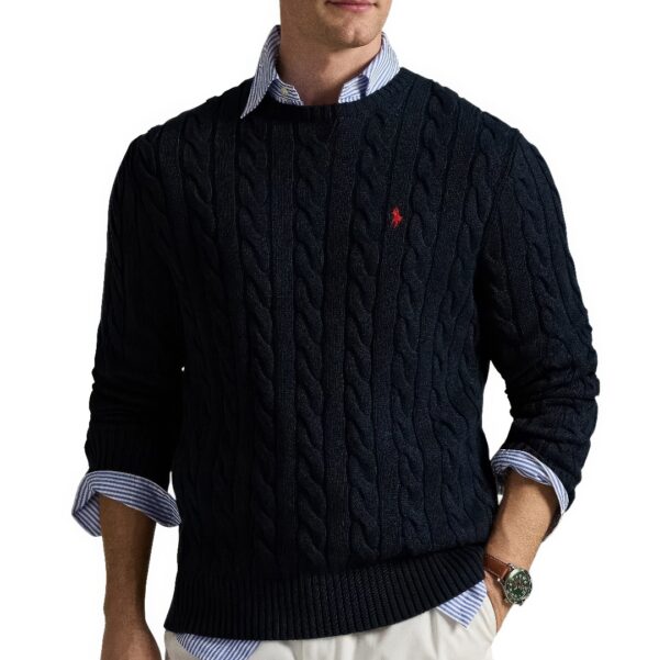 Pull RLF Col Rond en Coton Uni – Image 9