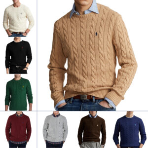Pull RLF Col Rond en Coton Uni