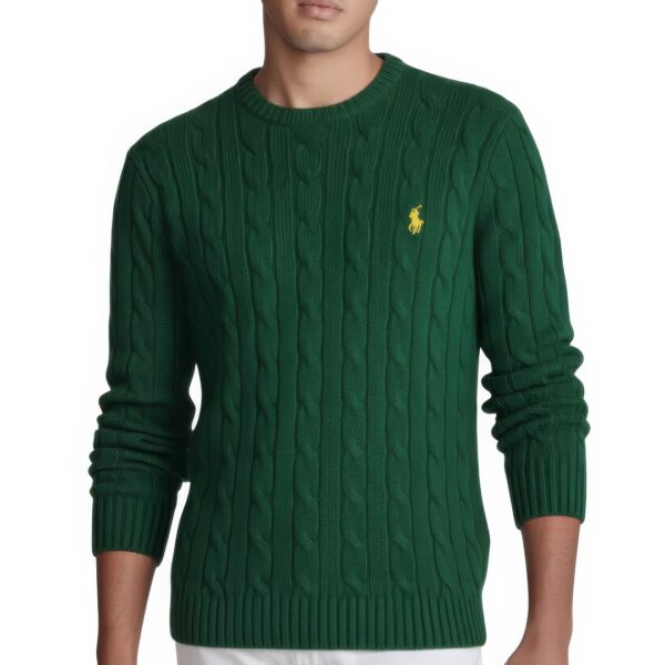 Pull RLF Col Rond en Coton Uni – Image 2