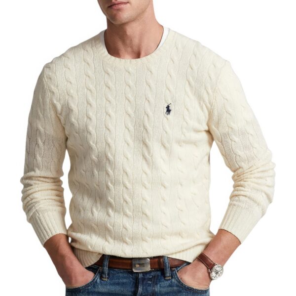 Pull RLF Col Rond en Coton Uni – Image 11