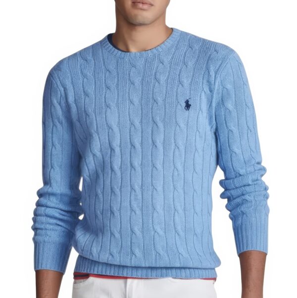 Pull RLF Col Rond en Coton Uni – Image 10