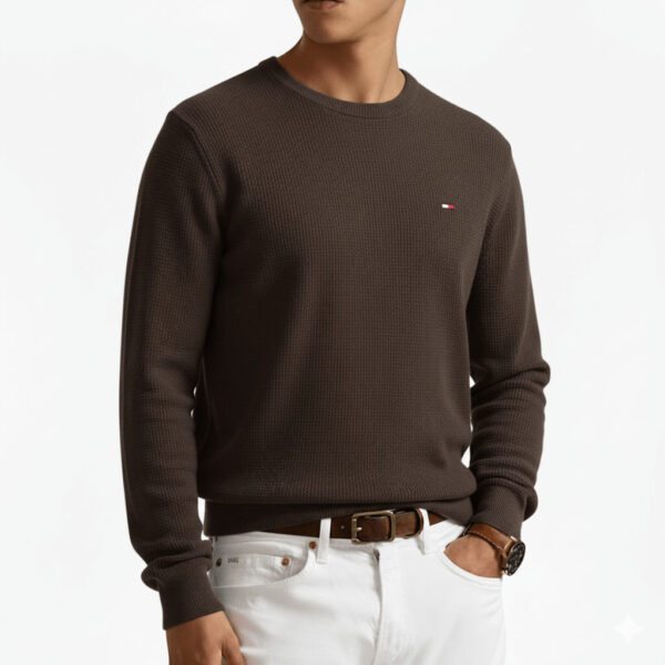 Pull Piqué TMM Col Rond en coton – Image 6