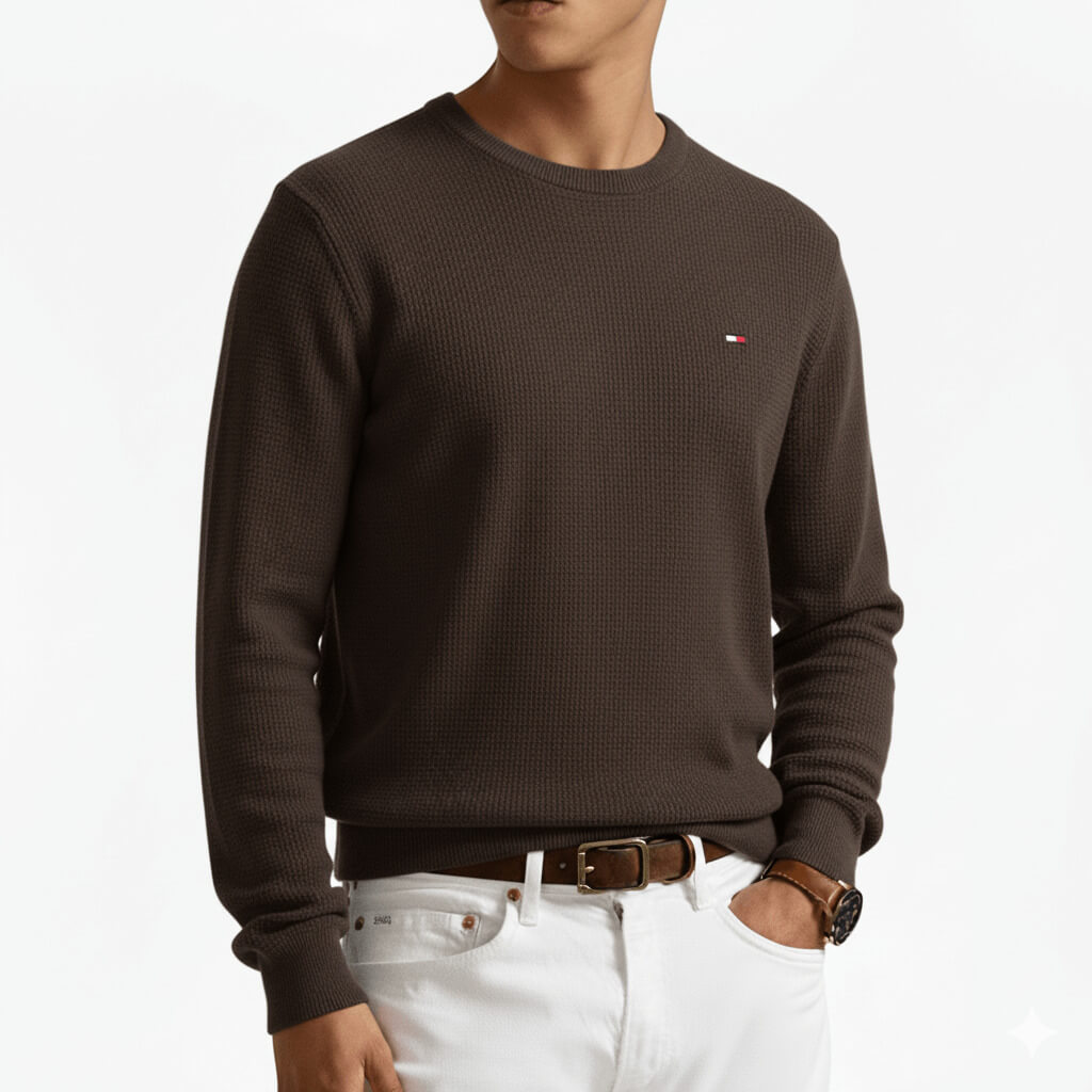 Pull Piqué TMM Col Rond en coton – Image 6