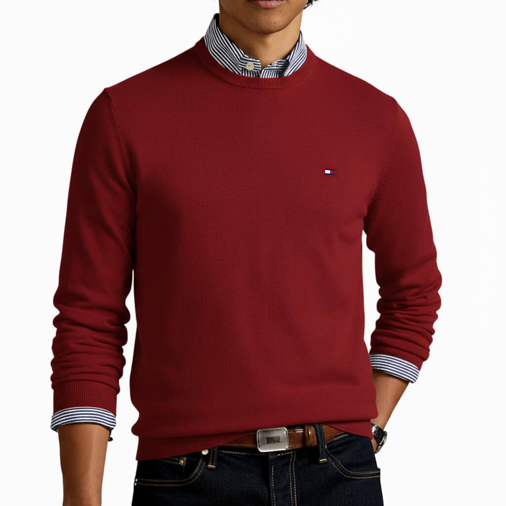 Pull Piqué TMM Col Rond en coton – Image 3
