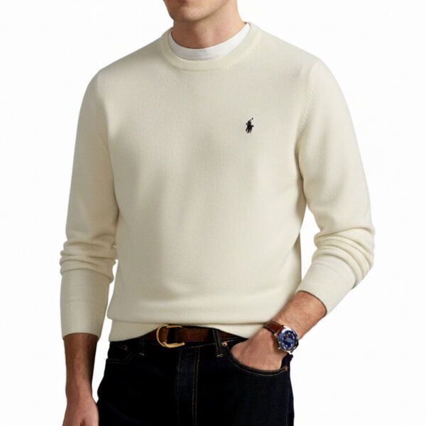 Pull Piqué RLF Col Rond en coton – Image 8