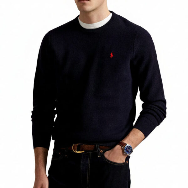 Pull Piqué RLF Col Rond en coton – Image 7