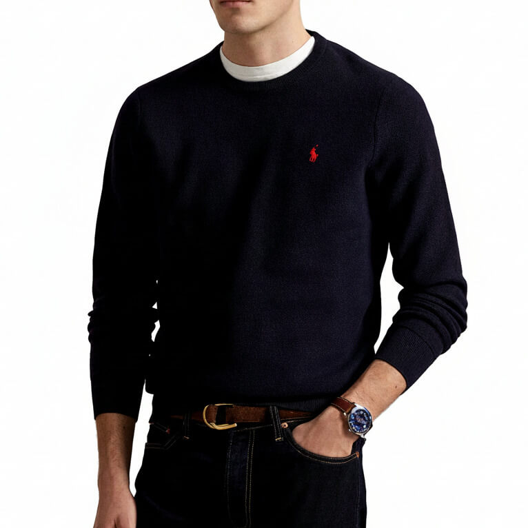 Pull Piqué RLF Col Rond en coton – Image 7