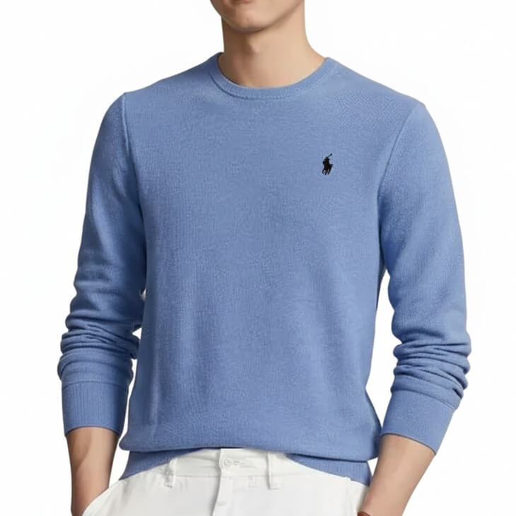 Pull Piqué RLF Col Rond en coton – Image 6