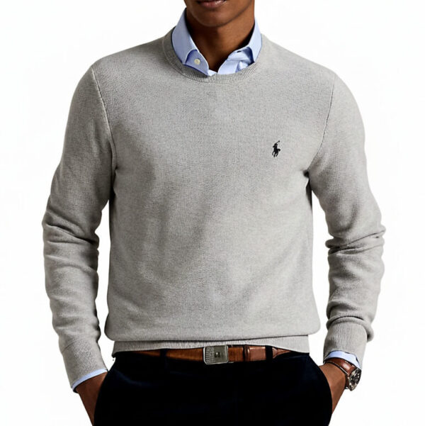 Pull Piqué RLF Col Rond en coton – Image 5