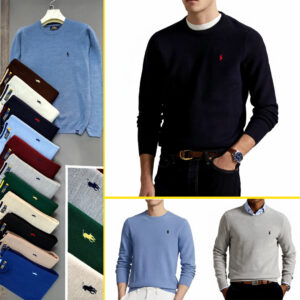 Pull Piqué RLF Col Rond en coton